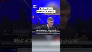 Pro-Israeli Host in Debate with a Jew #israel #palestine