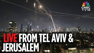 LIVE: Tel Aviv & Jerusalem Skyline View After Iran's Retaliatory Missiles Attack on Israel | N18G