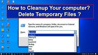 How to Cleanup Your computer? Delete Temporary files ? Remove JunkFiles [temp %temp prefetch] 2021