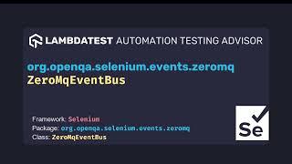 org openqa selenium events zeromq ZeroMqEventBus with example