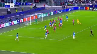 Lazio’s goalkeeper Ivan Provedel scores a 95th minute equaliser against Atletico Madrid.