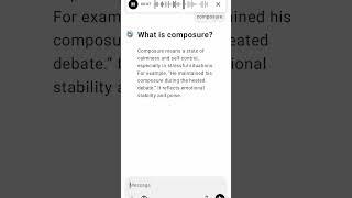 What is composure?