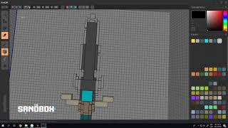 VoxEdit - Free 3D Voxel Art Software - Timelapse Voxel Art Sword