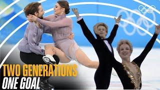 Olympian Jean-Luc Baker watches his mum Sharon Jones skating in Calgary 1988 Olympics
