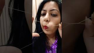 How to remove upper lips hair remove at home by self #shorts #youtubeshortsindia