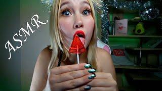 АСМР ЛИКИНГ ЧУПА-ЧУПСА СЛЮНЯВЫЕ ЗВУКИ РТА | ASMR LOLLIPOP LICKING  MOUTH SOUNDS