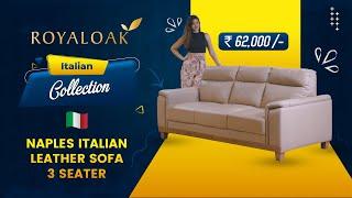Royaloak | Naples Italian Leather Sofa 3 Seater