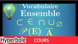 Cours Vocabulaire des ensembles • élément, appartient, inclus, partie, P(E),  Cardinal, A∩B, A∪B, ∅