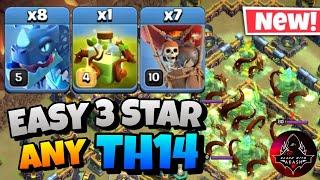 TH14 Electro Dragon Attack With Overgrowth Spell!! Best TH14 Attack Strategies in Clash of Clans