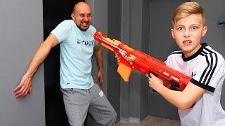 Гро VS папа...  Nerf RESTART.  Dad against...