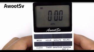 Awootsv TE02 digital timer socket operate video