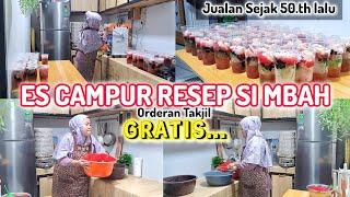 ORDERAN ES CAMPUR LEGENDARIS||BIKIN SANTAN PAKAI SLOW JUICER MECOO #escampur #takjil #niahermanto