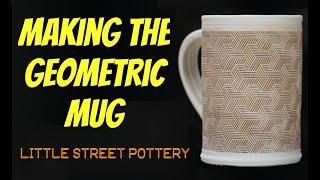 Making a Geometric Pottery Mug #SHORTS