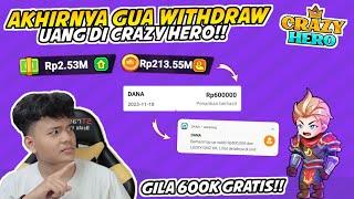 GUA WITHDRAW UANG GRATIS DI GAME CRAZY HERO - Pembuktian!