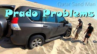 Toyota Prado Winched from deep sand in the Qatar Desert, Sealine Beach Inland Sea سيلين , العديد