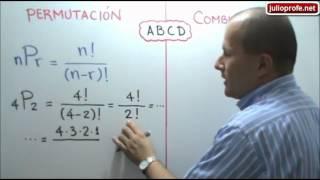 Diferencia entre permutaciones y combinaciones #julioprofe