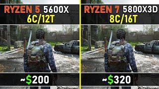 Ryzen 5 5600X vs Ryzen 7 5800X3D | 10 Latest CPU Intensive Games Tested | Almost a generational leap