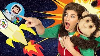 Zoom to the Moon | Countdown | Blast off! | Rocket Launch | Space Songs | Cheeky Monkey Club