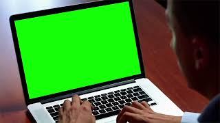 laptop screen green screen template no copyright