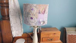 Creating a slow stitched lampshade...