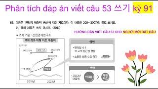 TOPIK kỳ 91 viết câu 53 쓰기 - Hướng dẫn cách viết câu 53 cho người mới bắt đầu ^^