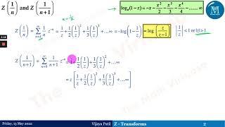 Z-Transforms | Z-Transforms of Standard Functions - Part 4
