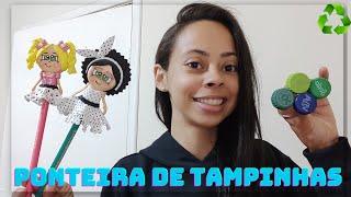 COMO FAZER BONECAS DE EVA COM TAMPINHAS DE GARRAFA PET | muito fácil | #diy #tutorial 🩷