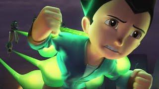 Astro Boy (2009) Official Clip "Escape from Metro City" - Freddie Highmore