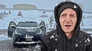 Living in My Car | Driving Through Dangerous Snow Storms to Travel Destination (WE MADE IT)