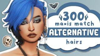 300+ Must Have ALT STYLE Hairs  | Sims 4 CC Showcase (Maxis Match)