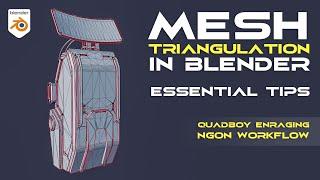 Blender Tutorial - Tips for Mesh Triangulation for Hard Surface Game Assets