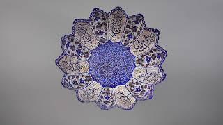 Persian Enamel Decorative Stem Bowl , Floral Pattern | Craftestan