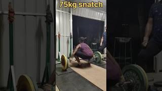 75kg snatch  #weightlifting #gym #viral #video #shorts