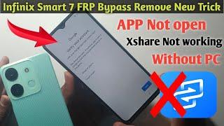 Infinix smart 7 FRP bypass Android 12 | infinix smart 7 frp bypass new trick | XShare No work NO PC