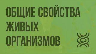 Общие свойства живых организмов. Видеоурок по биологии 9 класс