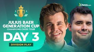 Magnus v Ian, Levon v MVL, Alireza v Fedoseev & Arjun v Grischuk! Julius Baer Generation Cup DIV I