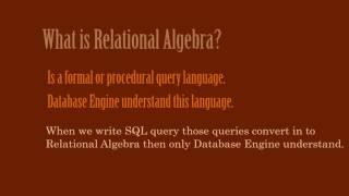 relational algebra intro video