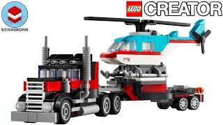 LEGO Creator 31146 Flatbed Truck with Helicopter Speed Build Review