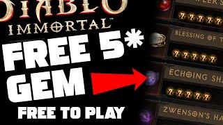 How To Farm 5 Star Legendary Gems F2P EXTREME Free To Play EFFICENCY - Diablo Immortal