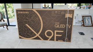 75" Q9 QE75Q9FN Unboxing and No-Gap Wall Mount install