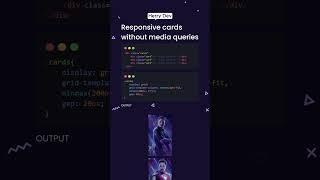  Responsive Cards Without Media Queries | Pure JS & CSS Magic ||#shorts  #design #layout#web3#ai