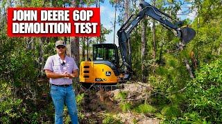 Mini Excavator John Deere 60P | Overview & Land Clearing Demo