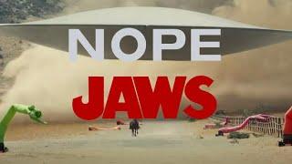 NOPE (2022) scene with JAWS music