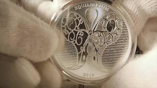 Butterfly  Equilibrium  2019 Tokelau 1 oz Silver coin $5 BU