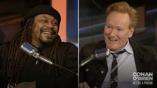 Marshawn Lynch Tells Conan What Really Goes On In An NFL Pileup | Conan O’Brien Needs a Friend