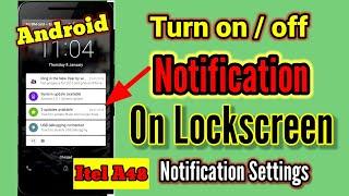 Notification settings।How to Turn on & off notifications on Lockscreen in Android ।#ItelA48।Bengali