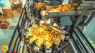 Factory Making of Creamy Onion Potato Chips At Kaka Ji Factory Rs. 5/- Only l Karnal Street Food