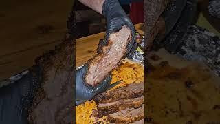 Juicy #brisket slicing - 3.5 kg 9 hours in the #smoker , 2 hours rest #meatlovers #meatrecipies