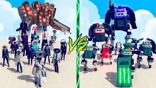 MILITARY ROBOTS TEAM vs TITAN SPEAKERMAN TEAM - Totally Accurate Battle Simulator TABS