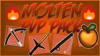 Minecraft: Orange Molten PvP Texture Pack 256x | 1.7/1.8/1.9 MC Resource Pack